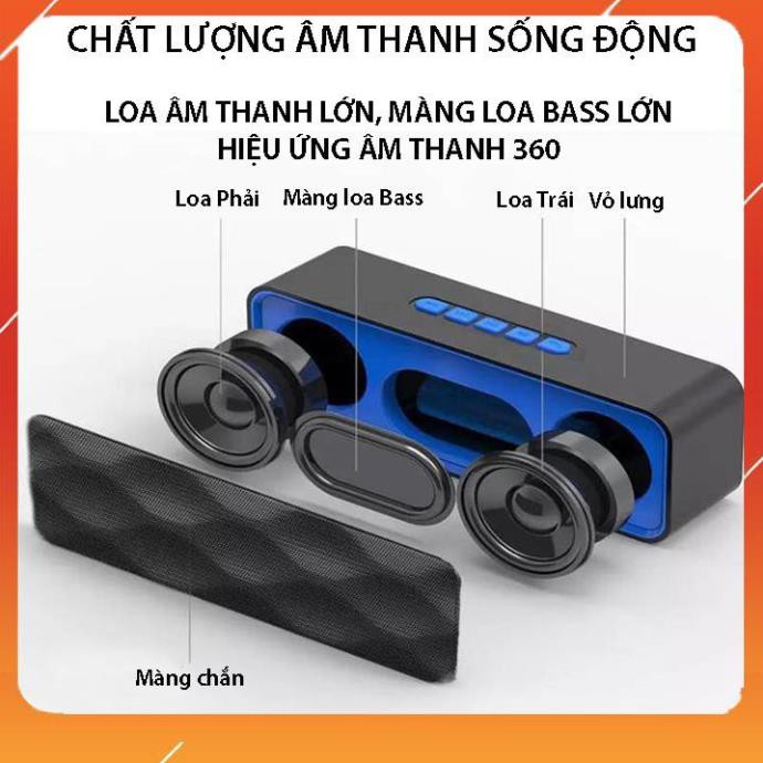 ✨chính hãngLoa cầm tay Bluetooth  A2DP , Âm Thanh Sống Động, Bass Chuẩn, Cắm USB, Thẻ Nhớ, Cổng 3.5