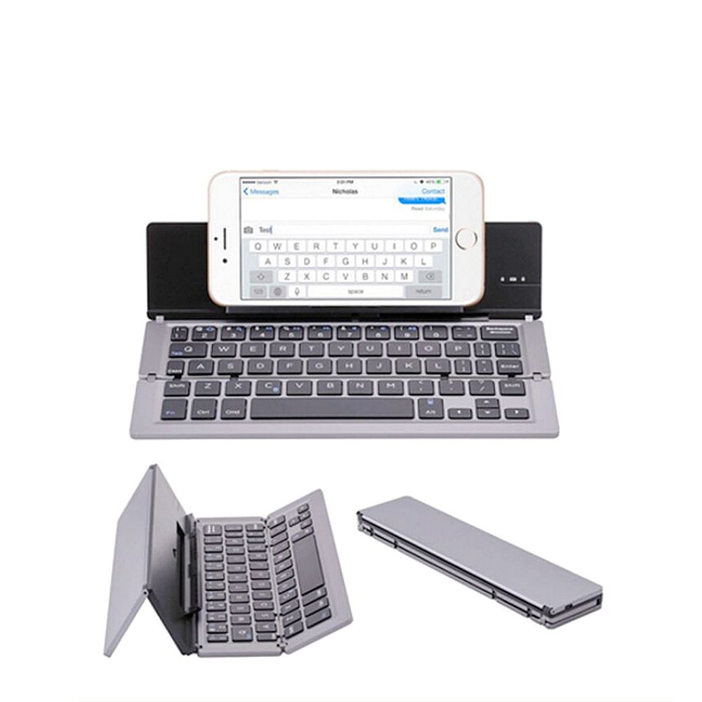 primitive Mini Foldable Wireless Bluetooth Keyboard 58 Keys Ultra-thin Phones Tablet Keyboards For IOS Android Windows