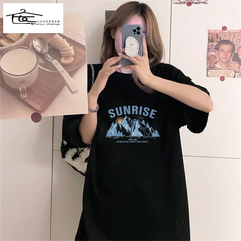 Áo Thun Cotton Tay Ngắn Màu Đen Trơn Phong Cách Hàn Quốc Cho Nữ