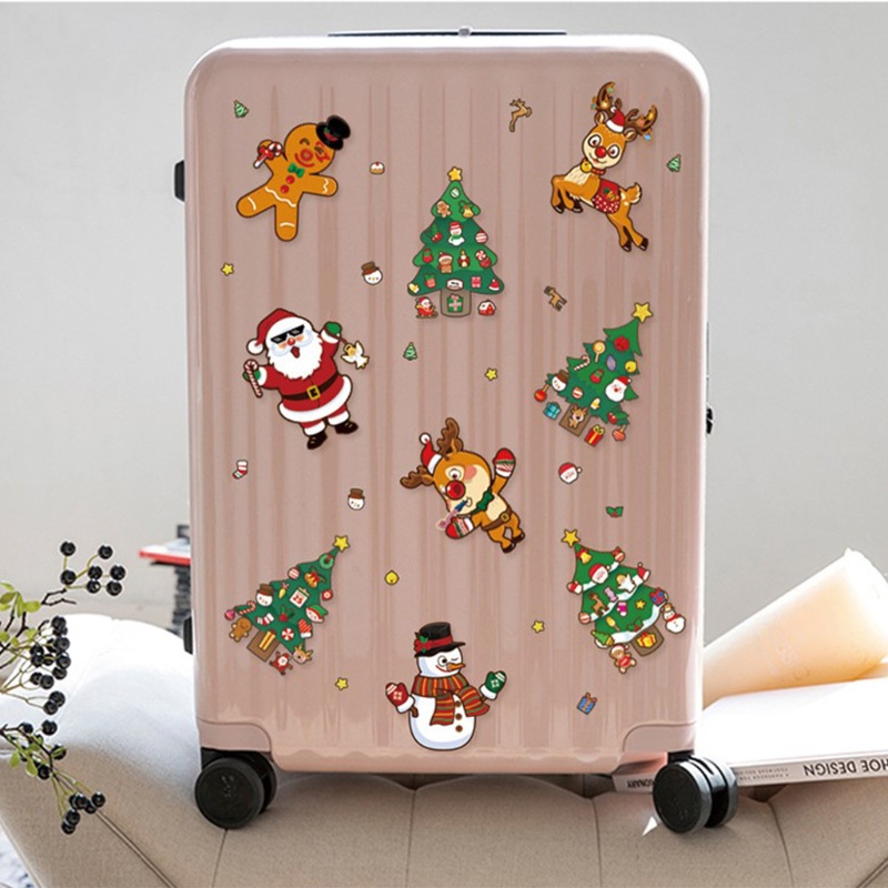 Nhãn Dán Trang Trí Cửa Kính Hình Ông Già Noel / Người Tuyết Hoạt Hình DIY