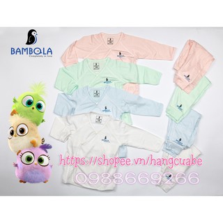 Bộ cài lệch vải sồi BAMBOLA cho bé từ sơ sinh đến 8-9 tháng