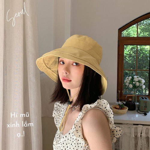 Mũ đi biển rộng vành chống tia UV loại 1 cao cấp, nón đi biển nữ vành rộng 10cm chất liệu Cotton siêu nhẹ 2023
