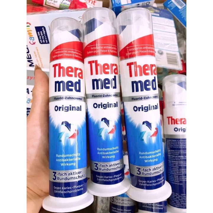 [Nhập SIEUTHIEG giảm 10% đơn từ 99K] Kem đánh răng Theramed 2in1, xách tay Đức