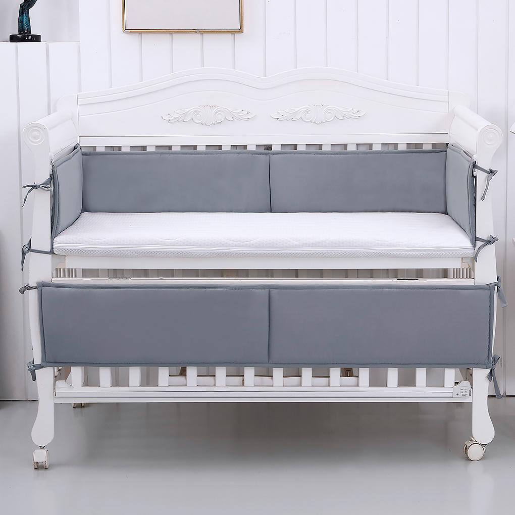 Set 4 Đệm Lót Cũi Em Bé Chống Va Chạm Giặt Được Tái Sử Dụng Tiện Lợi