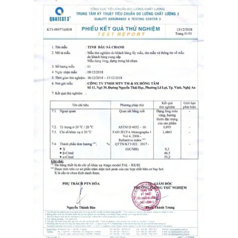 Tinh Dầu Sả Chanh Nguyên Chất 100ml ❤Hàng Chuẩn Xịn