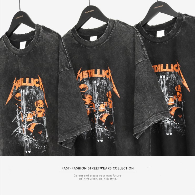 Áo Thun Nam đường phố Vintage Metallica Oversize Nội Địa Cao Cấp(TSLC01) | BigBuy360 - bigbuy360.vn