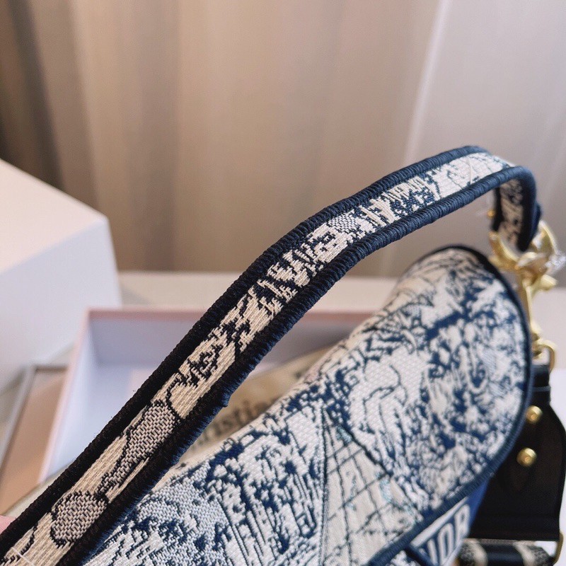 Túi ví, túi đeo chéo, túi yên ngựa da thật Dior CD họa tiết thời trang cao cấp