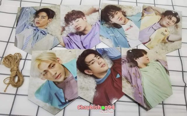 Set cờ và dây treo tường BTS, GOT7, TWICE, X1, BLACKPINK
