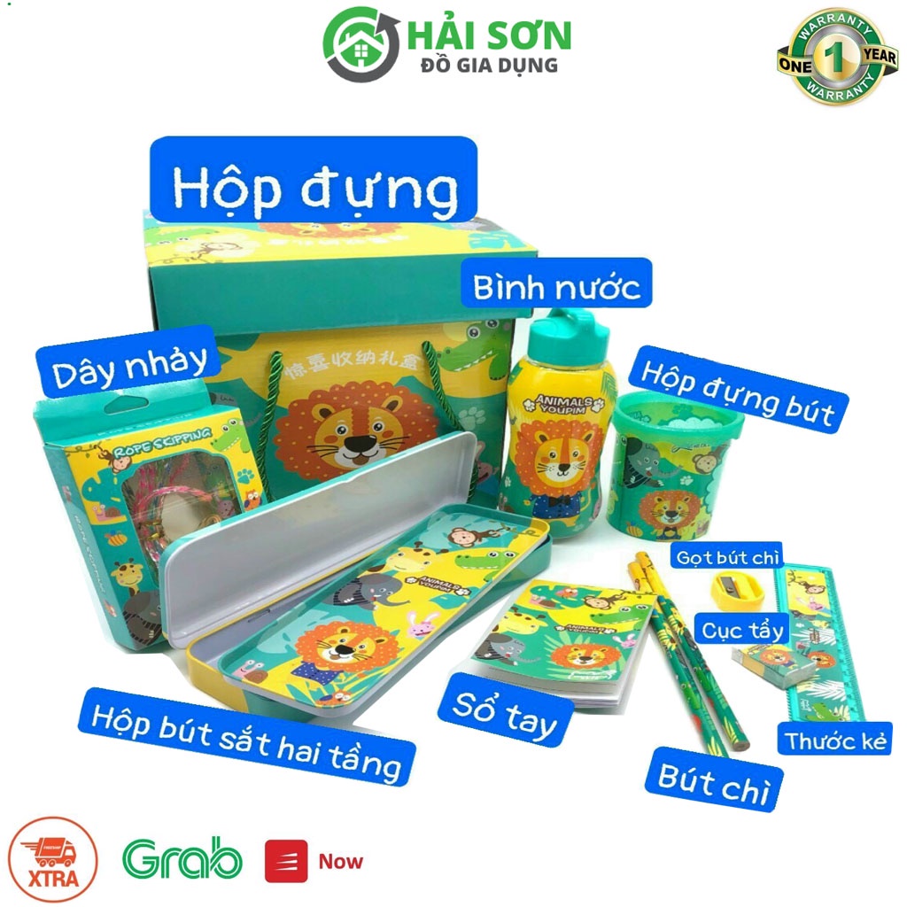 Bộ dụng cụ học tập 10 món cho bé vô cùng tiện lợi