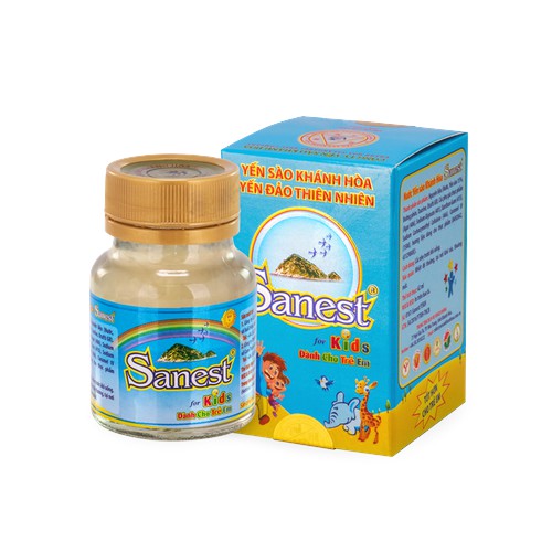 5 HŨ Nước Yến Sào Khánh Hòa Sanest for Kids Lọ 62ml (Dành cho trẻ em)