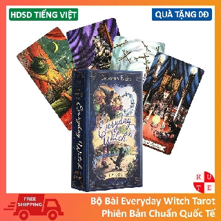 [Mã TOYJULY hoàn 20K xu đơn 50K] Bộ Bài EveryDay Witch Tarot Tặng Hướng Dẫn Sử Dụng Tiếng Việt Và Đá Thanh Tẩy