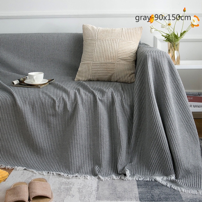 Nafenai Tấm thảm trải sofa vải cotton thiết kế đơn giản sang trọng