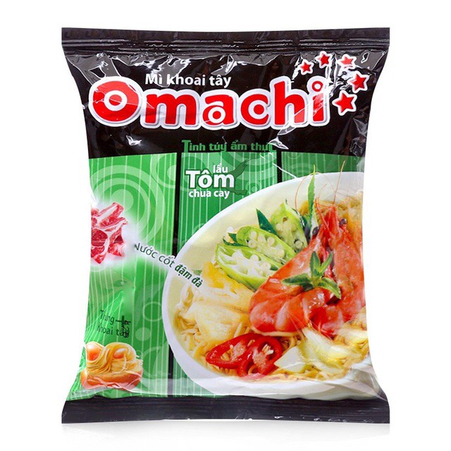 Mì tôm Omachi,lốc 5 gói x 85g