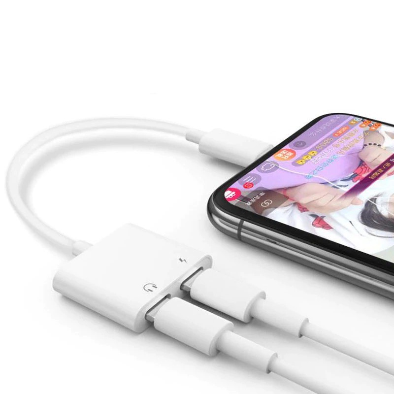 jack chuyển đổi iphone 2in1 Lightning Sang 2 Lightning Vừa Sạc Vừa Cắm Tai Nghe Hỗ Trợ Mic Iphone/ipad - Phụ Kiện Việt