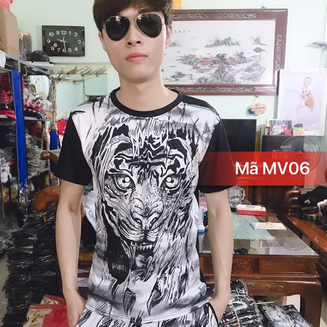 BỘ NAM CAO CẤP IN 3D  Hổ Trắng ( kèm ảnh video thật) . .