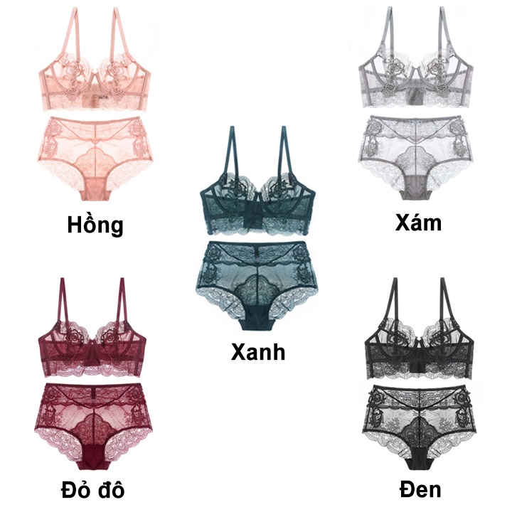 Bộ đồ lót nữ bralette ren cao cấp BERI 016-017