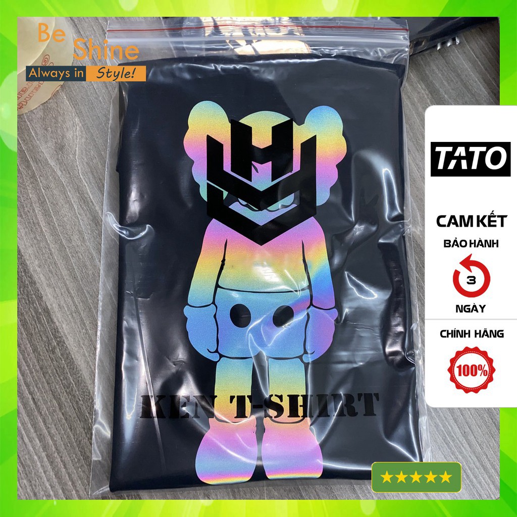 Áo Thun Unisex Hình Gấu XX Phản Quang 7 Màu Form Rộng Thời Trang Nam Nữ Phong Cách Hàn Quốc [KIS OFFICIAL]