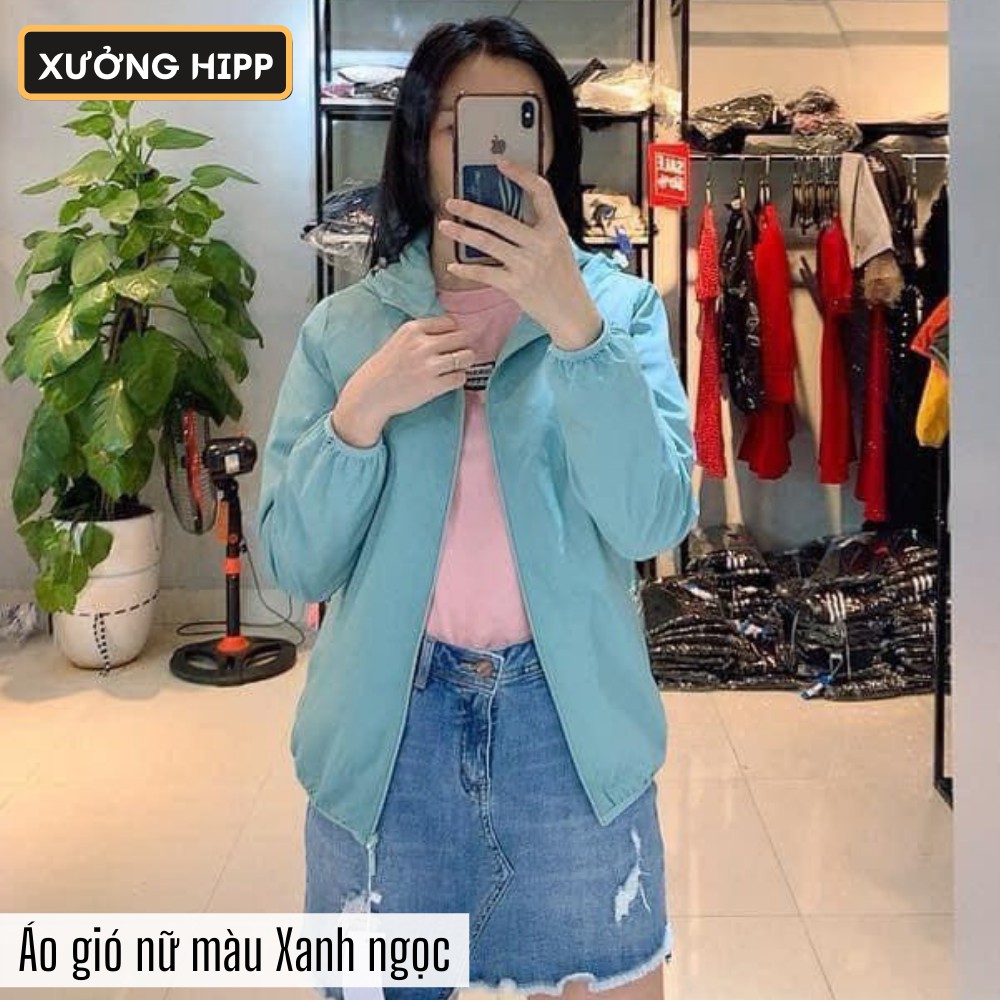 Áo khoác gió nữ Xưởng Hipp 2 lớp chống nước cao cấp có túi trong và khóa kéo túi ngoài - 2KGG