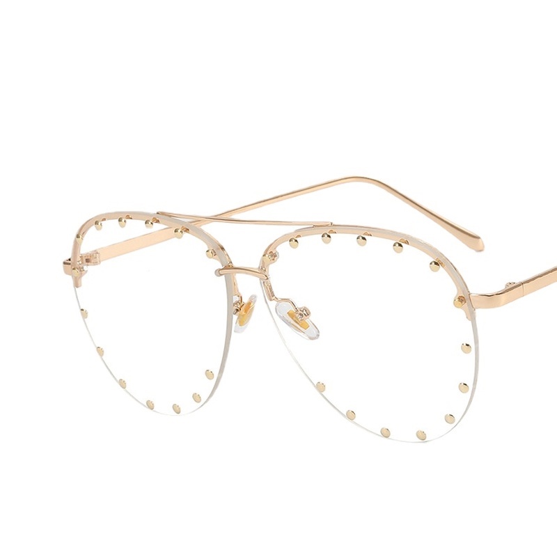 Kính Mát Gọng Kim Loại Thời Trang Retro Cho Nữ