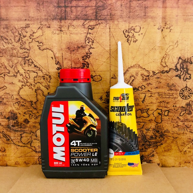 Nhớt Motul Power Scooter 4T 5w40 800ml