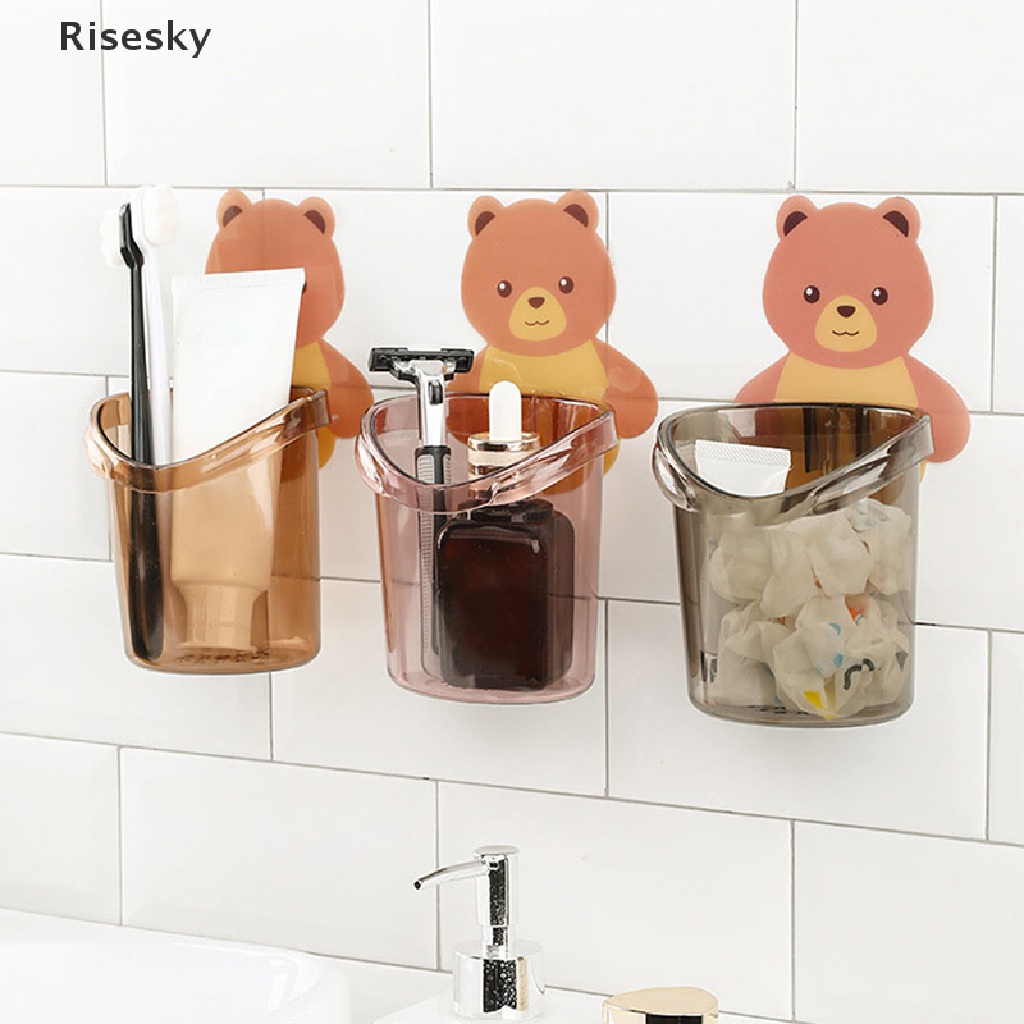 Giá đỡ cốc/ bàn chải đánh răng gắn tường hình gấu teddy mới