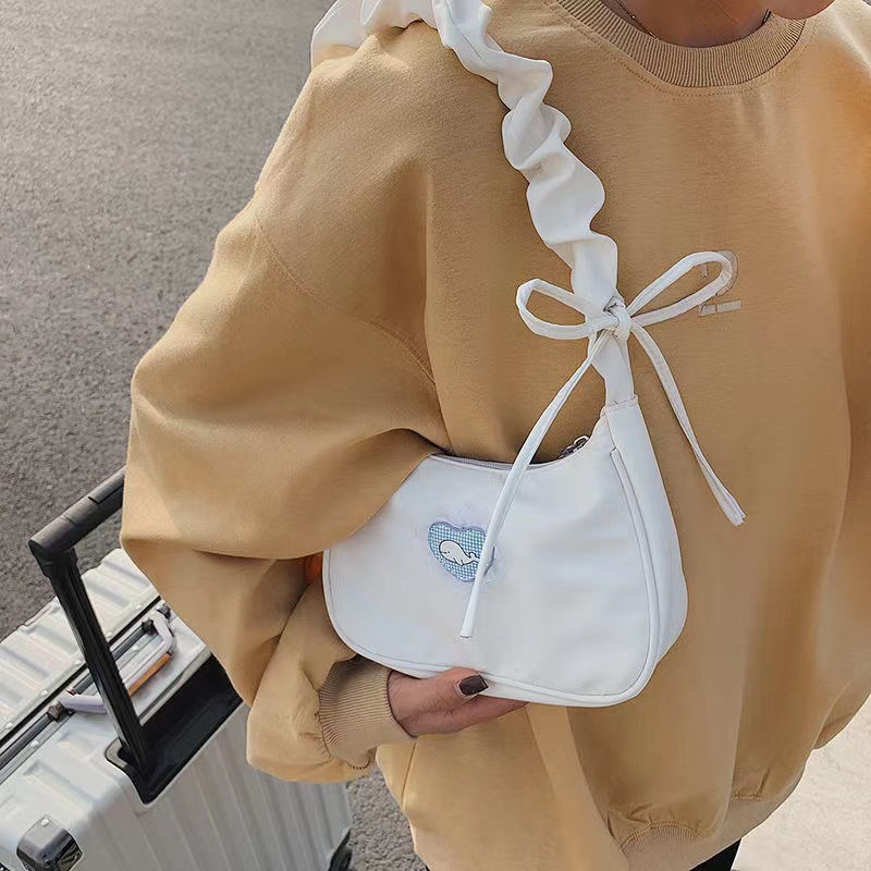 Túi đeo vai thắt nơ họa tiết thỏ mẫu 2022 thời trang mùa hè đáng yêu dành cho nữ