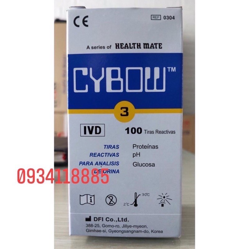 Que thử nước tiểu 3 thông số Cybow (Hàn Quốc)