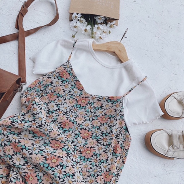 [Corn9] ĐẦM HOA HAI DÂY YẾM HOA + PULL TRẮNG