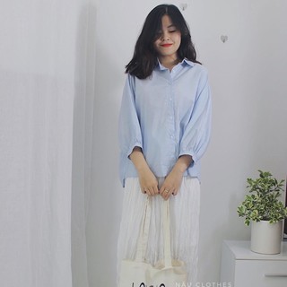 Áo sơmi oversize tay lửng