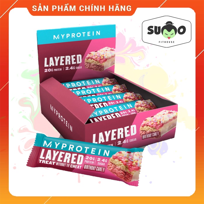 BÁNH PROTEIN BỮA ĂN THAY THẾ CỰC NGON MYPROTEIN LAYERED BAR - AUTHENTIC 100%