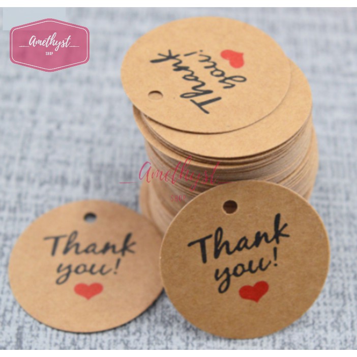 Set 100 Tag Treo Kraft Trang Trí Quà