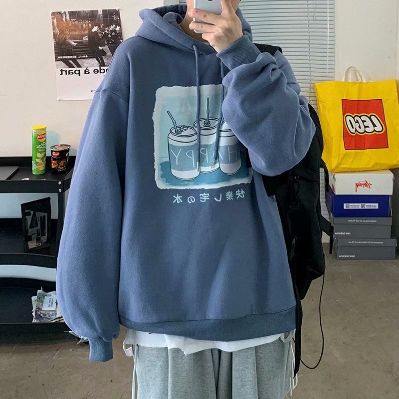 Áo hoodie dáng rộng thời trang Hàn Quốc có 4 màu tùy chọn cỡ M-5XL