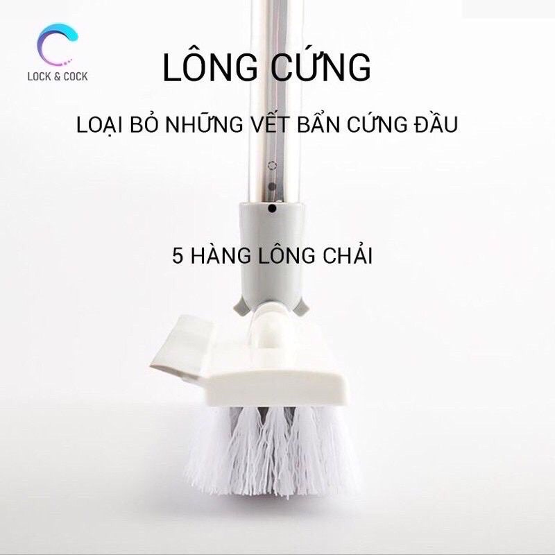 Chổi Chà Sàn Gạt Nước Đa Năng Cán Inox - Cây Chà Sàn Gạt Nước 2 In 1 Tiện Dụng - Gia Dụng Jumi