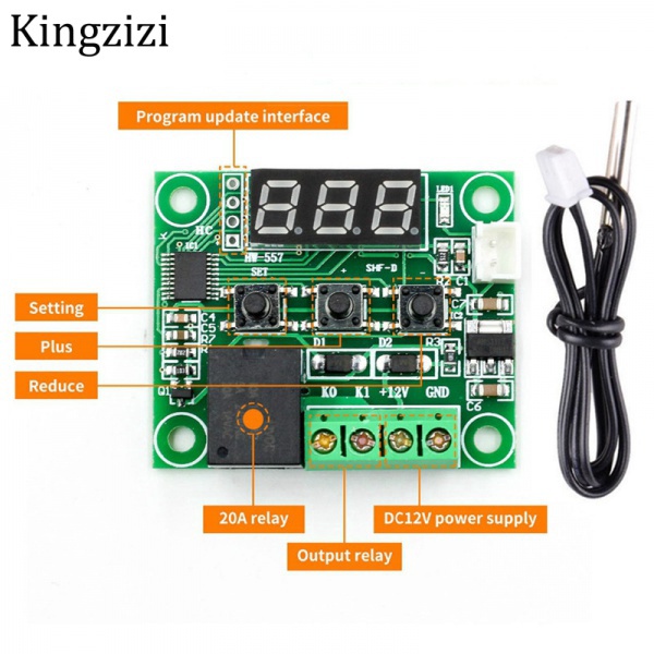 Mô Đun Cảm Biến Nhiệt Độ Kỹ Thuật Số W1209 DC 12V