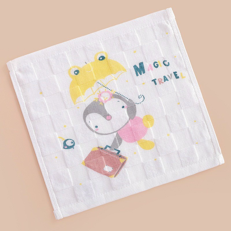 Set 10 khăn sữa xô dệt ô vuông siêu xinh cho bé Lee Lee