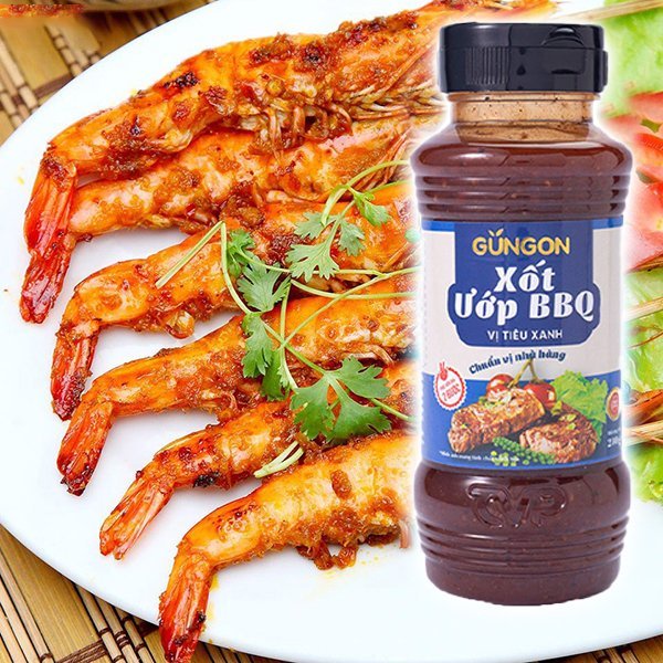 Xốt ướp thịt nướng BBQ vị Tiêu Xanh, Gia vị ướp đồ nướng Gungon 240G