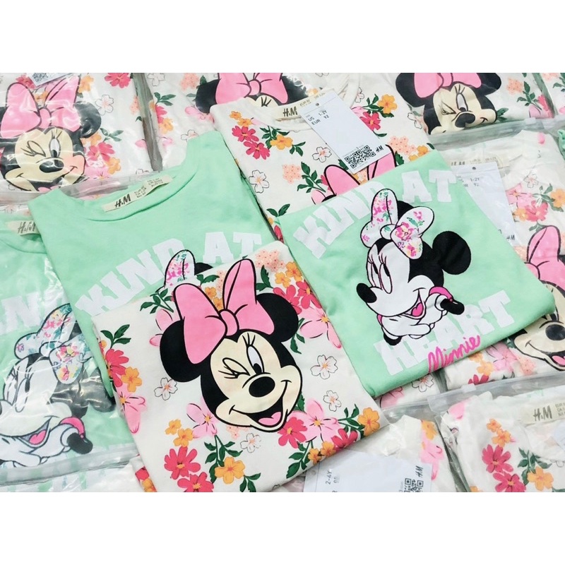 COMBO 2 ÁO HÌNH MICKY HOA - XANH CHO BG