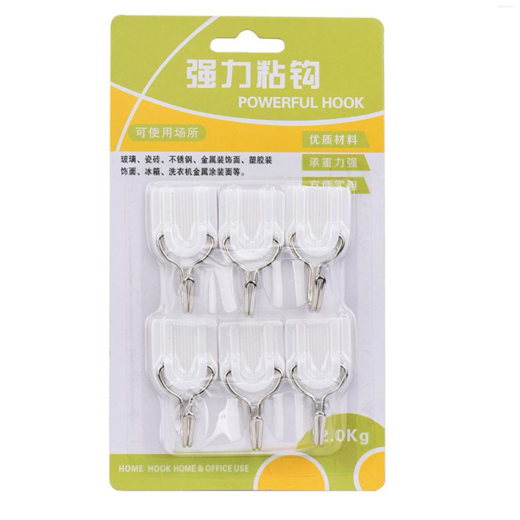 Set 6 Móc Treo Đồ Dán Tường Đa Năng Tiện Dụng