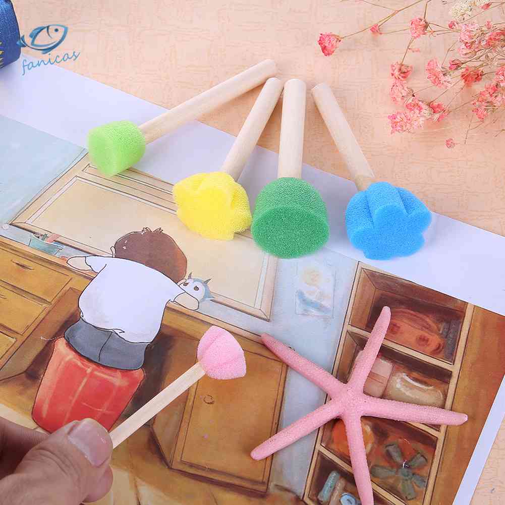 Set 5 Cọ Xốp Vẽ Tranh Cho Bé