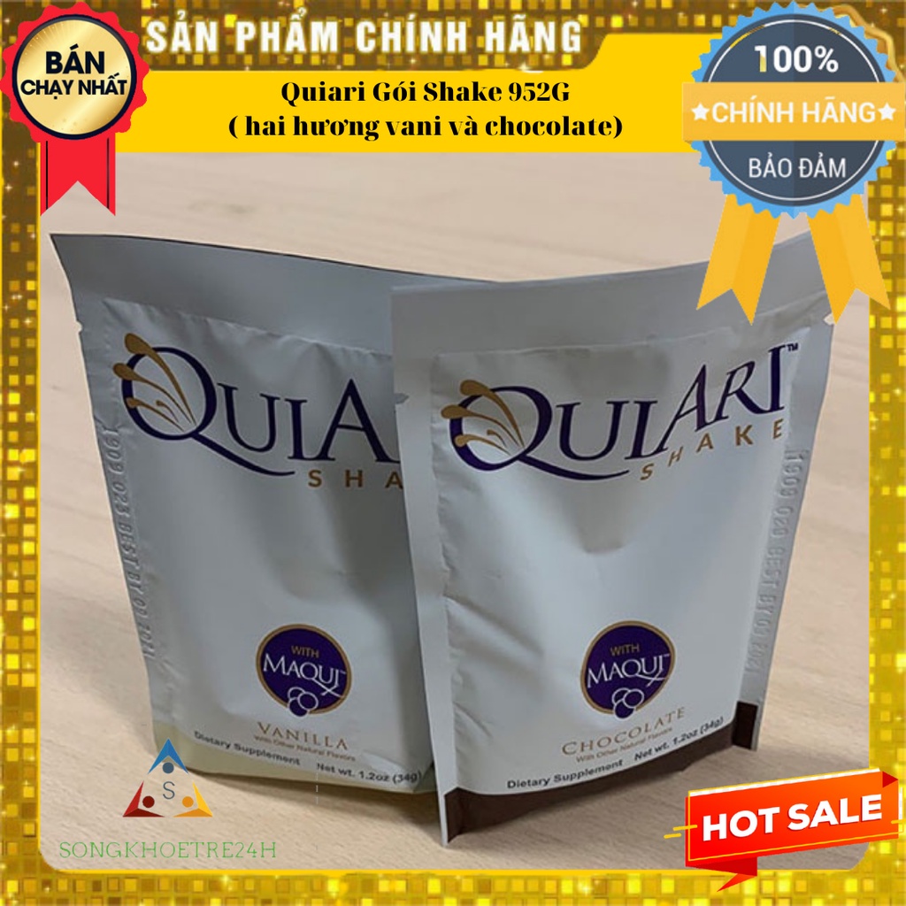 Quiari Gói Shake 952G Free ship . ( hai hương vani và chocolate)