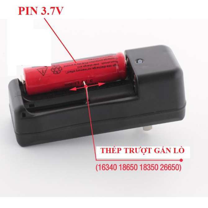 Sạc đôi dùng cho pin Li-ion 18650/14500/16340/ - 3.7V