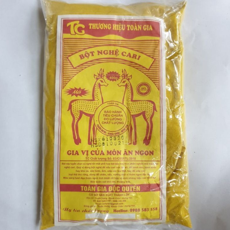 Bột nghệ cà ri gói 400gr