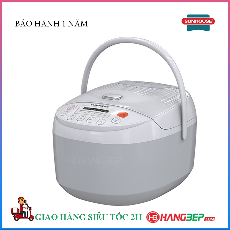 Nồi cơm điện tử chống dính 1.8 lít Sunhouse SHD8906 (mới 1.11.2021)- Bảo hành chính hãng 12 tháng