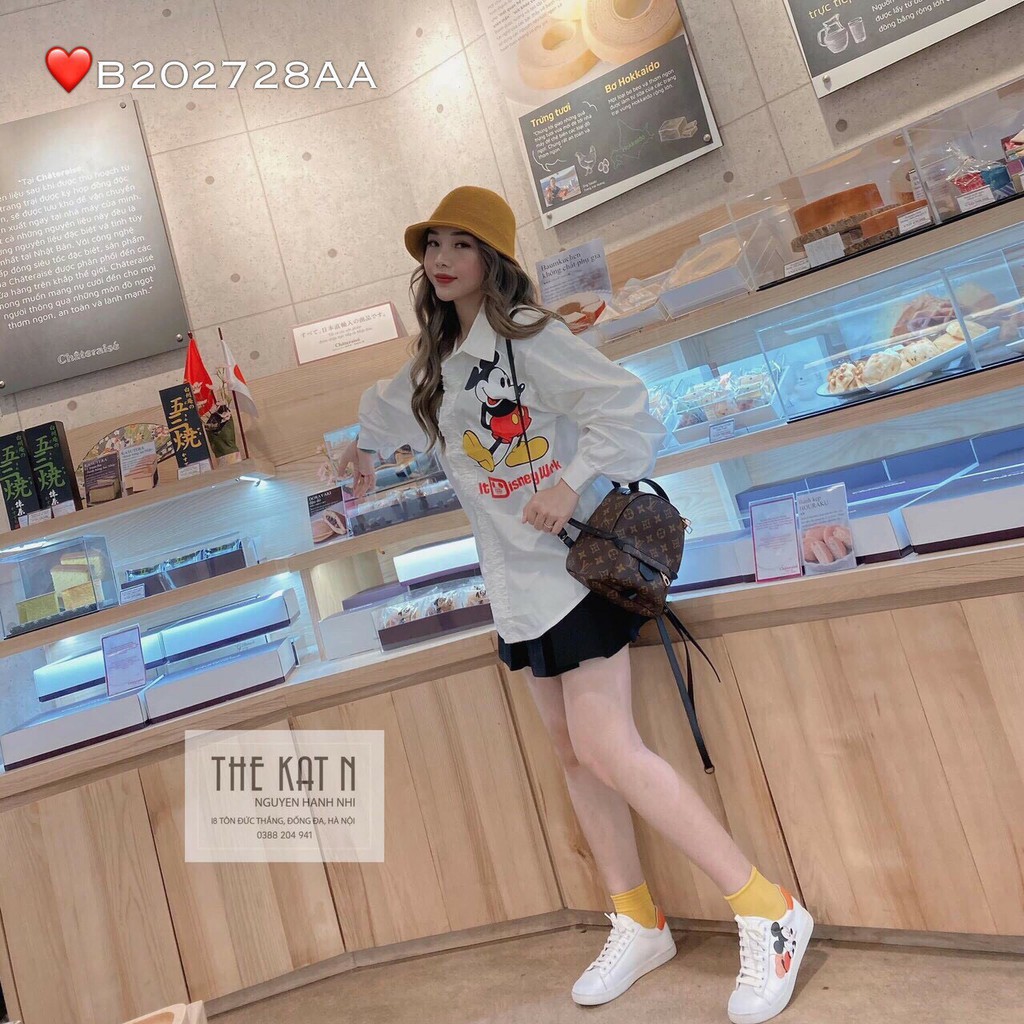 Áo sơ mi hình hình Mickey màu chất lừ TTSA0090