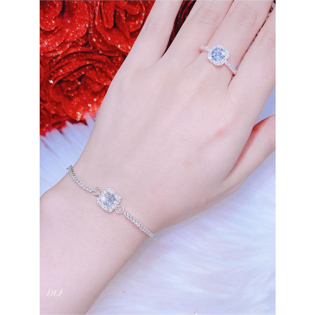 Bộ bạc nữ, phun đá lấp nánh