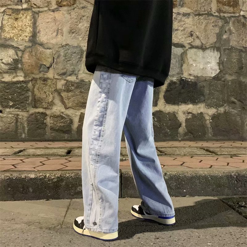 Quần jeans dài ống rộng thời trang cá tính dành cho nam