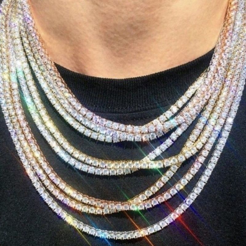 Dây Chuyền Hợp Kim Đính Đá Zircon Sang Trọng Cho Nam