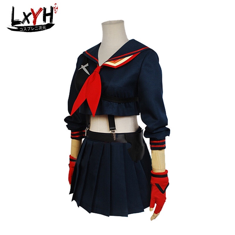 Anime KILL la KILL Cosplay JK Đồng phục học sinh Thủy thủ Phù hợp với phụ nữ Trang phục lạ mắt Anime Halloween Costume