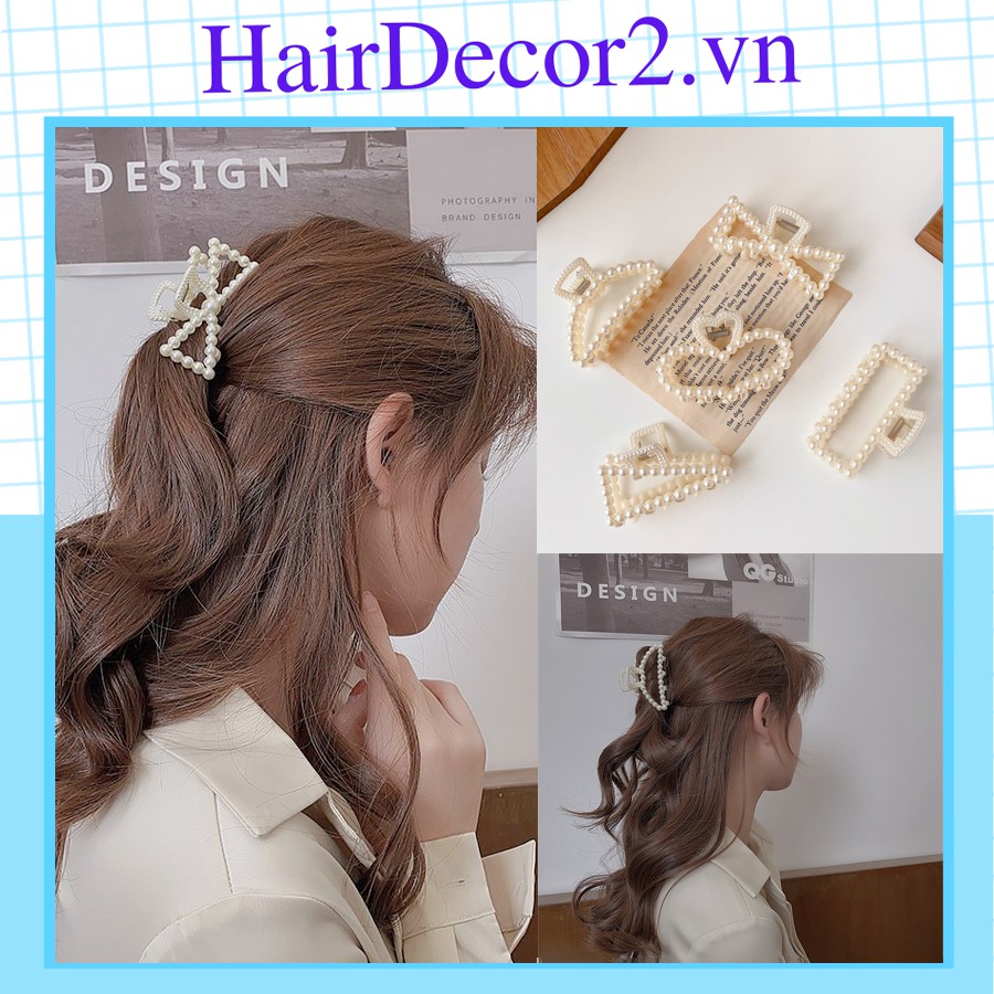 Kẹp tóc hình nơ đính đá cho nữ nhiều kiểm phong cách tiểu thư Hairdecor ( có ảnh/video shop tự quay )