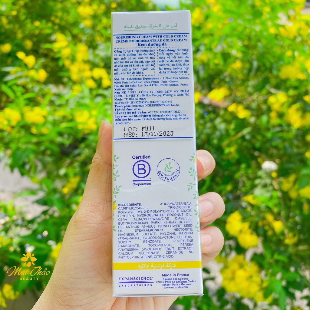 Mustela Kem dưỡng da Mustela Nourishing Cream With Cold Cream 40ML